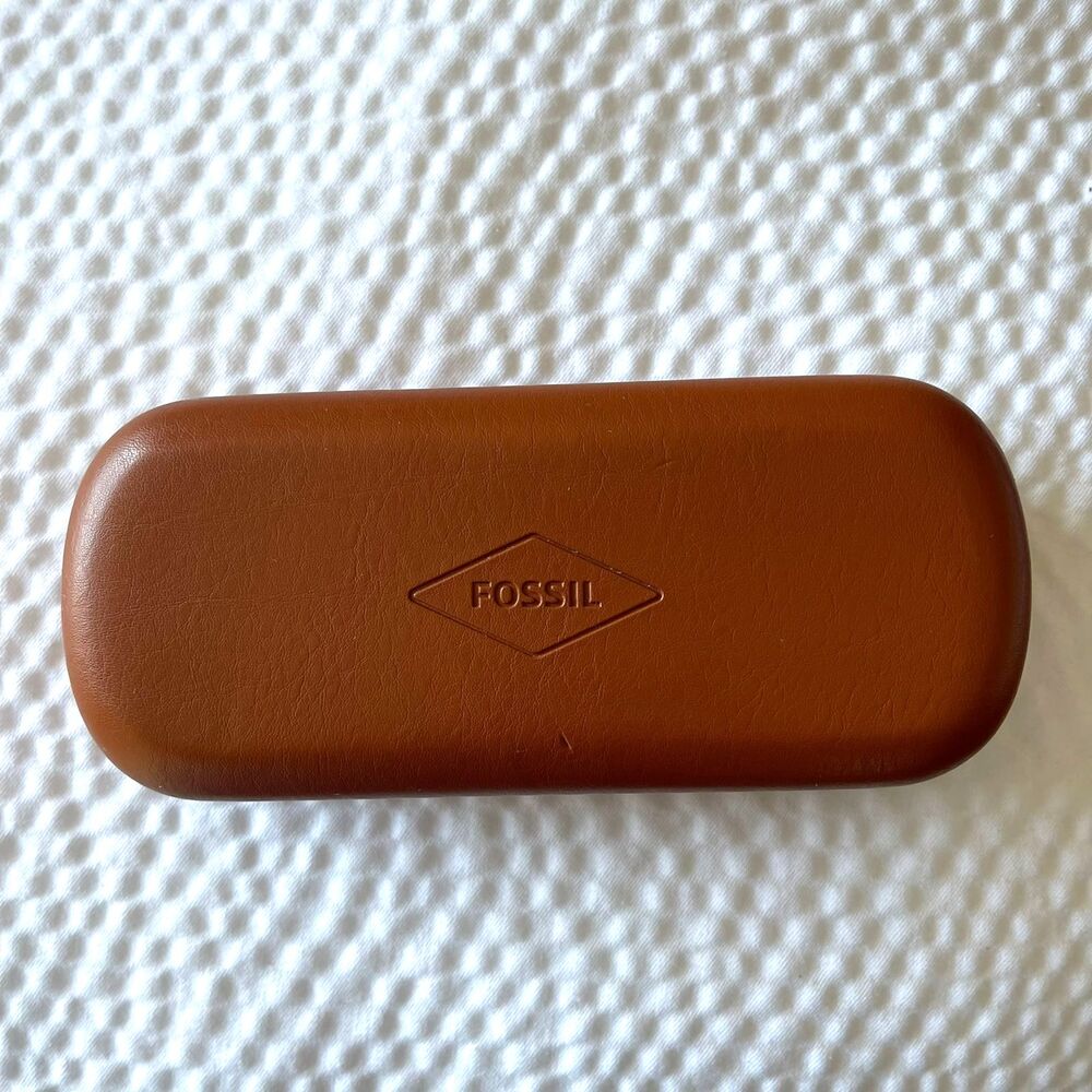Fossil Clamshell Brown Eyeglasses Sunglasses Hardshell Case - Picture 3 of 9